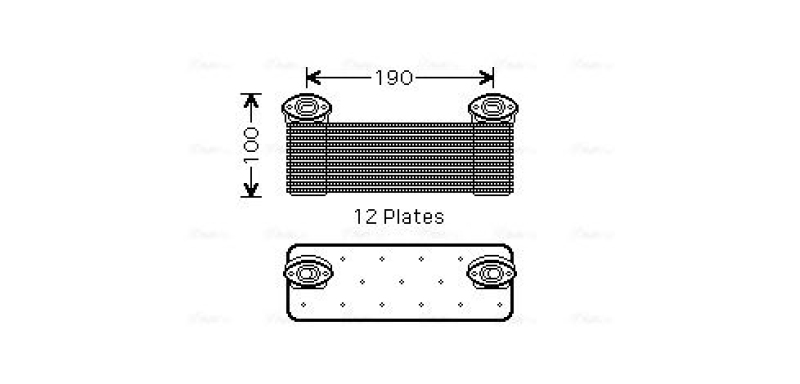 AVA QUALITY COOLING Oil Cooler, engine oil