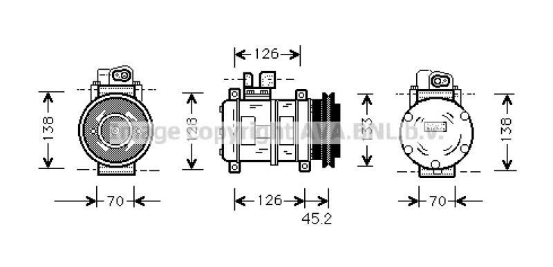 AVA QUALITY COOLING Kompressor, Klimaanlage