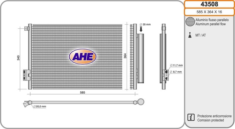 AHE Condenser, air conditioning
