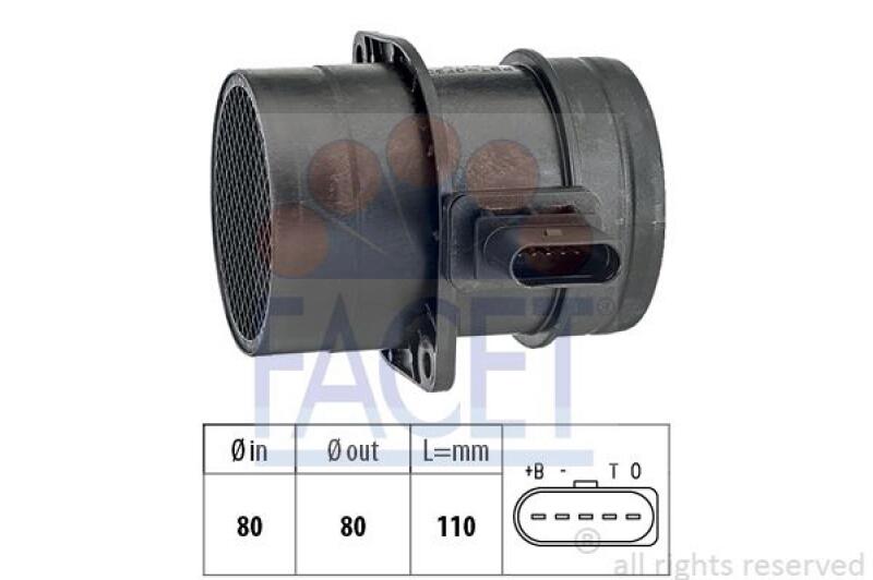 FACET Air Mass Sensor Made in Italy - OE Equivalent