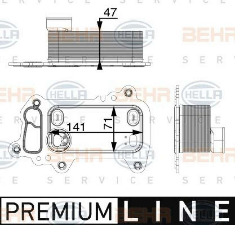 HELLA Oil Cooler, engine oil BEHR HELLA SERVICE *** PREMIUM LINE ***