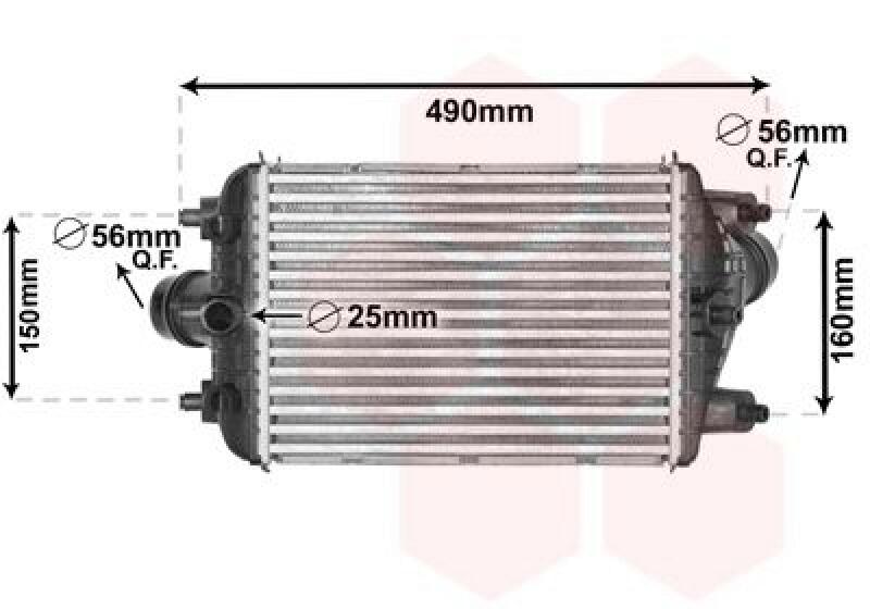 VAN WEZEL Intercooler, charger