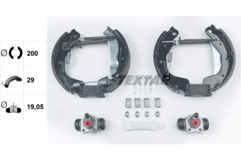 TEXTAR Bremsbackensatz Shoe Kit Pro 84058100