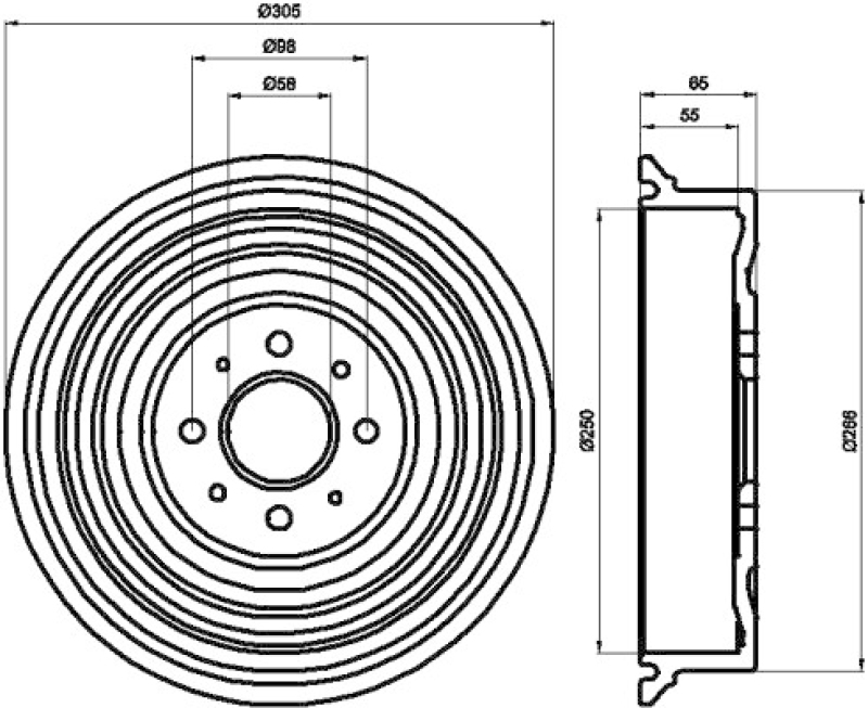 2x TEXTAR Bremstrommel 94021900