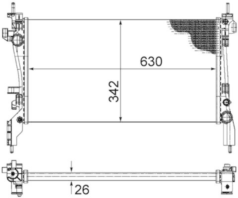 MAHLE Kühler, Motorkühlung BEHR *** PREMIUM LINE ***