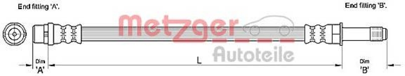 METZGER Bremsschlauch 4110280