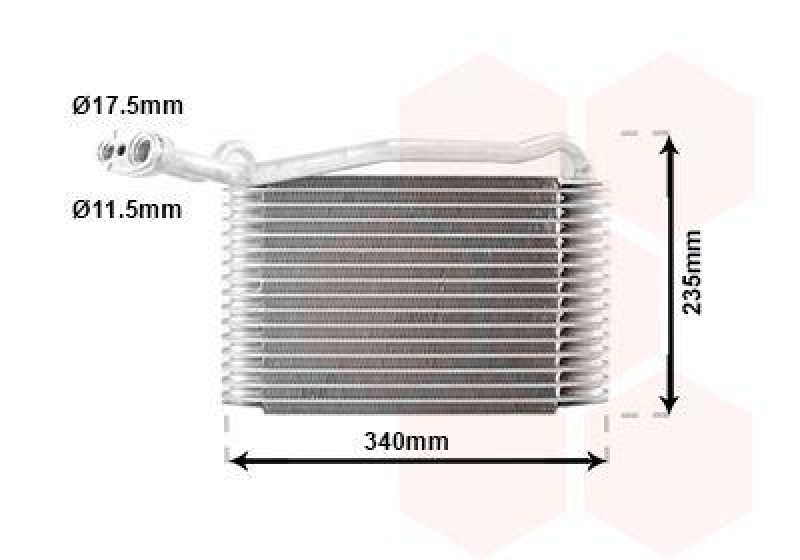 VAN WEZEL Evaporator, air conditioning