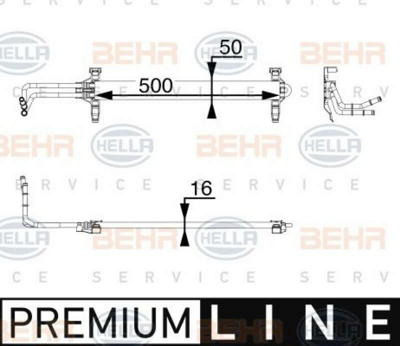 HELLA Oil Cooler, engine oil BEHR HELLA SERVICE *** PREMIUM LINE ***