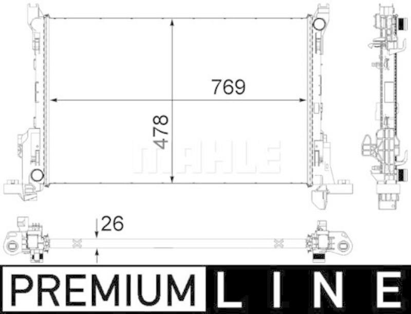 MAHLE Kühler, Motorkühlung BEHR *** PREMIUM LINE ***