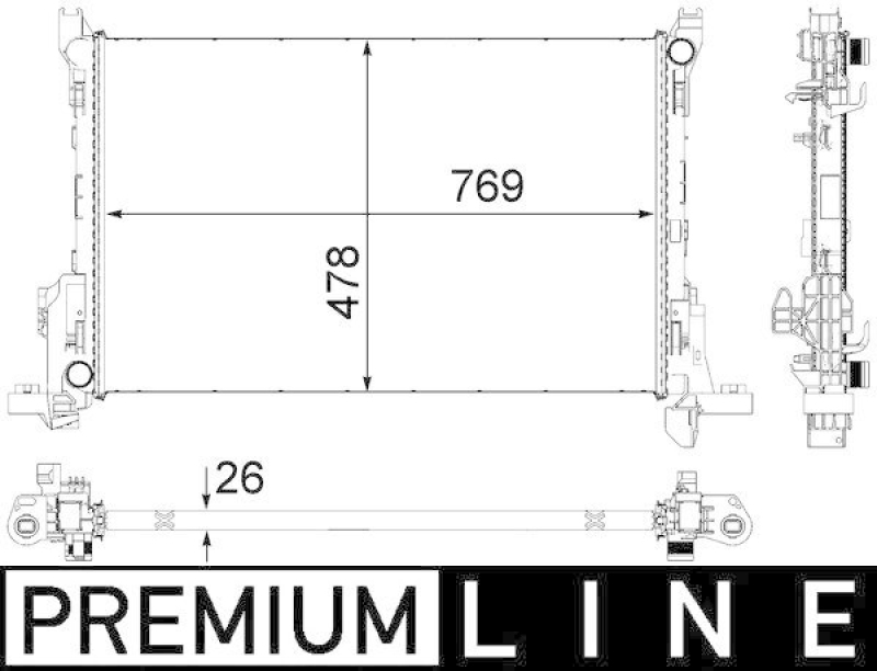 MAHLE Radiator, engine cooling BEHR *** PREMIUM LINE ***