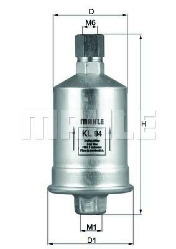MAHLE ORIGINAL Kraftstofffilter KL 94