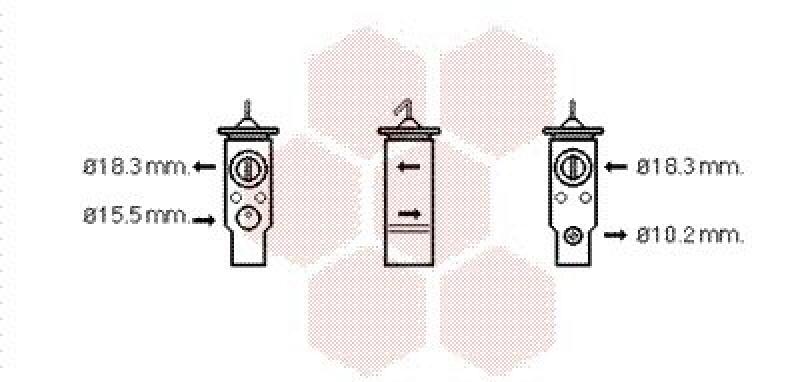 VAN WEZEL Expansion Valve, air conditioning