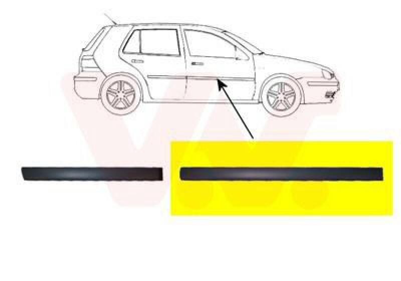 VAN WEZEL Trim/Protective Strip, door