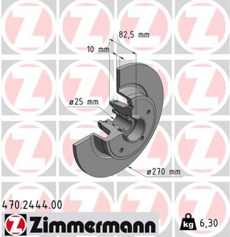 2x ZIMMERMANN Bremsscheibe