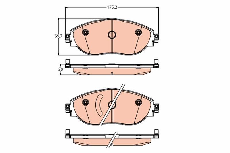 TRW Brake Pad Set, disc brake