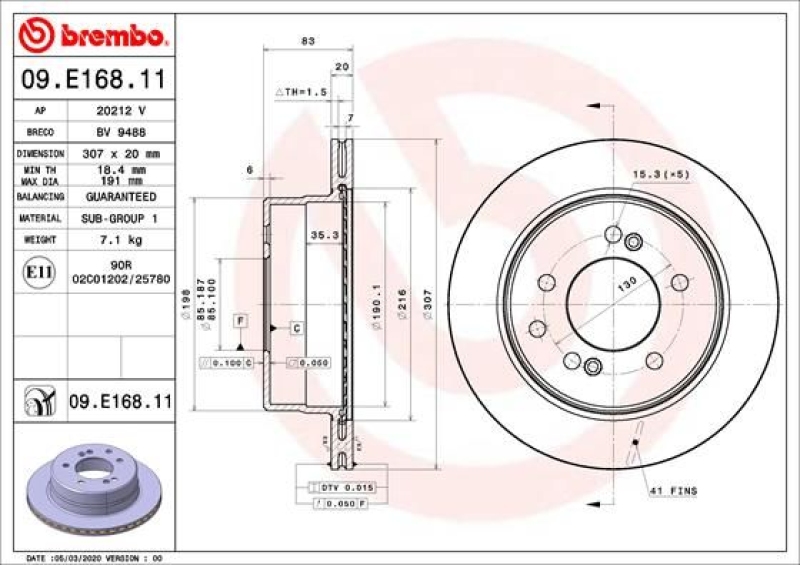 2x BREMBO Bremsscheibe PRIME LINE - UV Coated