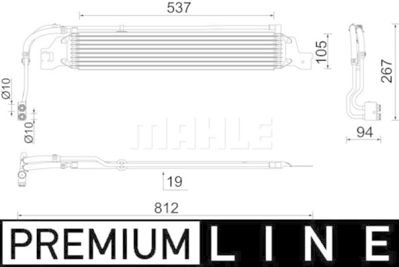 MAHLE Oil Cooler, automatic transmission BEHR *** PREMIUM LINE ***
