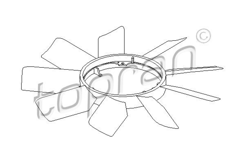 TOPRAN Fan Wheel, engine cooling