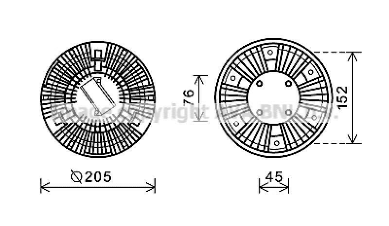 AVA QUALITY COOLING Clutch, radiator fan