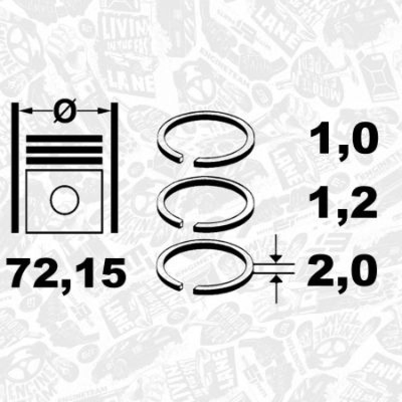 ET ENGINETEAM Piston Ring Kit