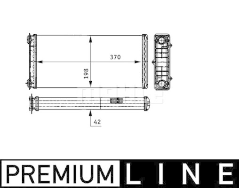 MAHLE W&auml;rmetauscher, Innenraumheizung BEHR *** PREMIUM LINE ***