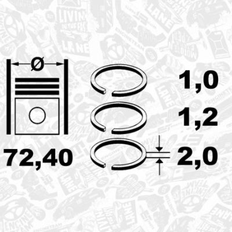 ET ENGINETEAM Piston Ring Kit