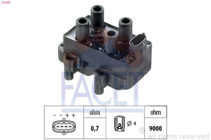 FACET Ignition Coil Made in Italy - OE Equivalent