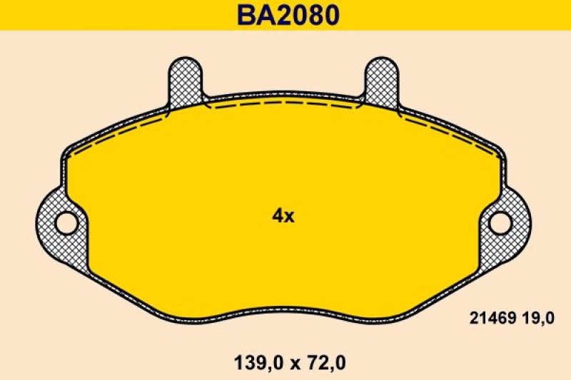 BARUM Bremsbelagsatz, Scheibenbremse