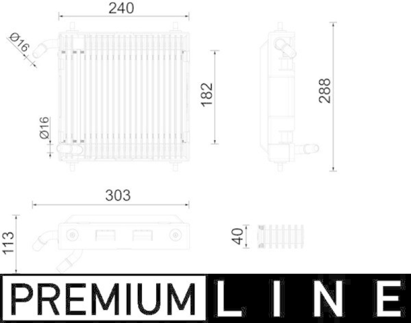 MAHLE Oil Cooler, engine oil BEHR *** PREMIUM LINE ***