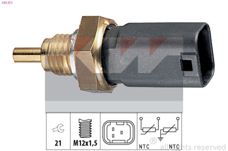 KW Sensor, Kühlmitteltemperatur Made in Italy - OE Equivalent