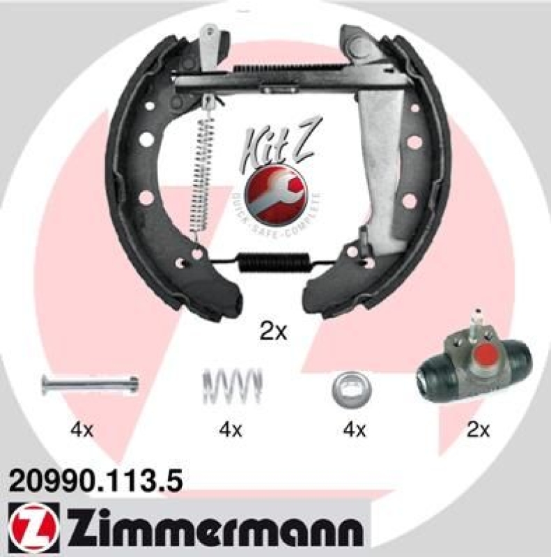 ZIMMERMANN Brake Shoe Set KIT Z