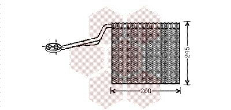 VAN WEZEL Evaporator, air conditioning