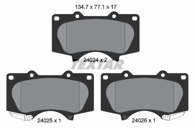 TEXTAR Brake Pad Set, disc brake