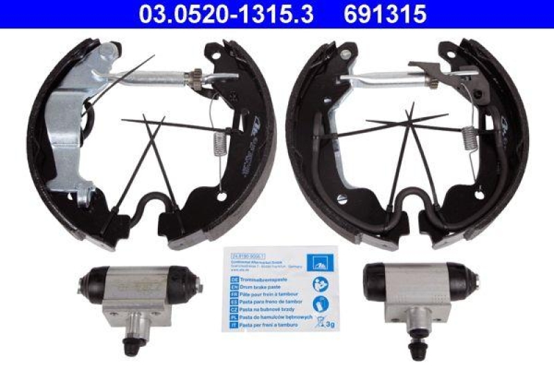ATE Brake Shoe Set Original ATE TopKit