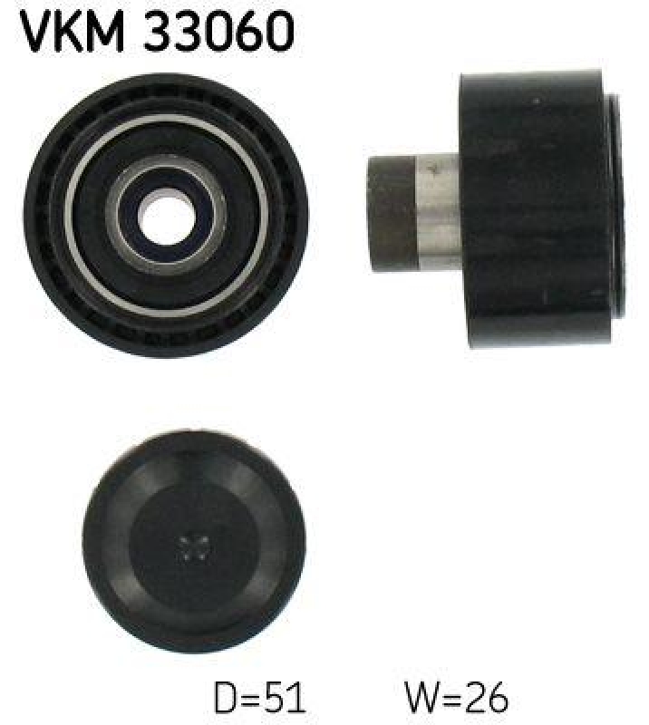 SKF Umlenk-/Führungsrolle, Keilrippenriemen VKM 33060
