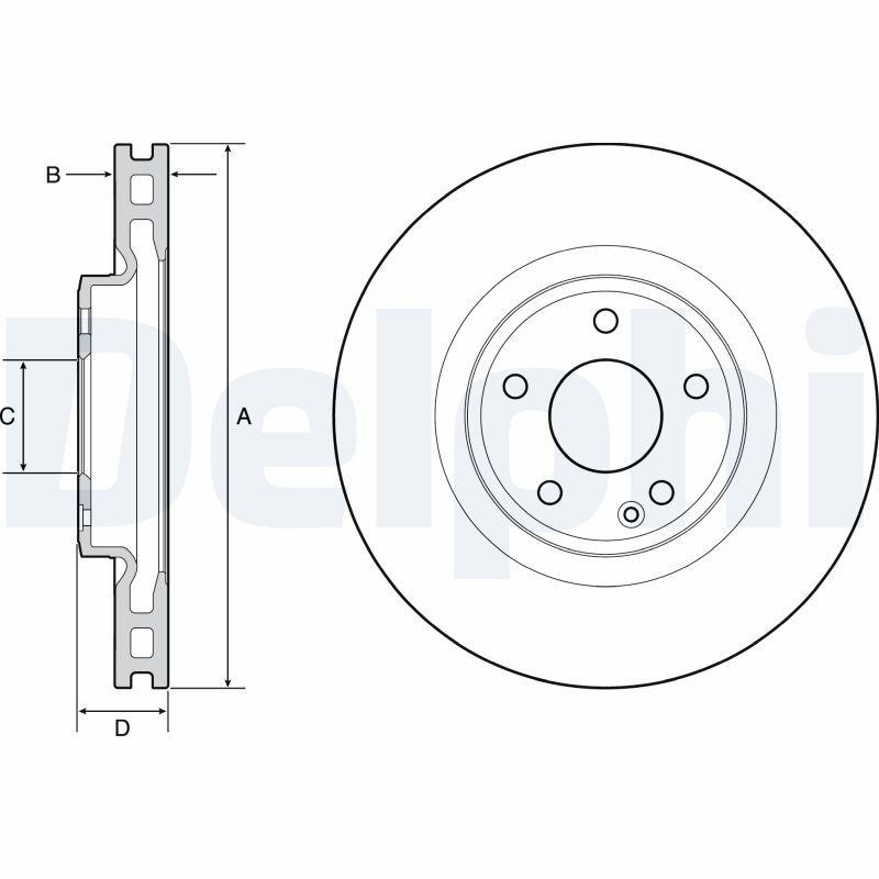 2x DELPHI Bremsscheibe