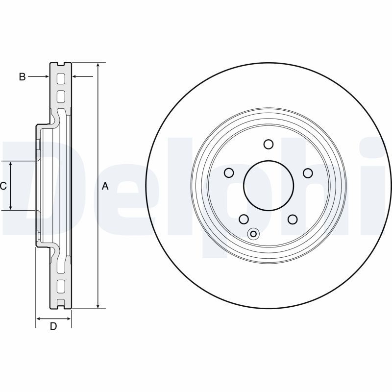 2x DELPHI Bremsscheibe