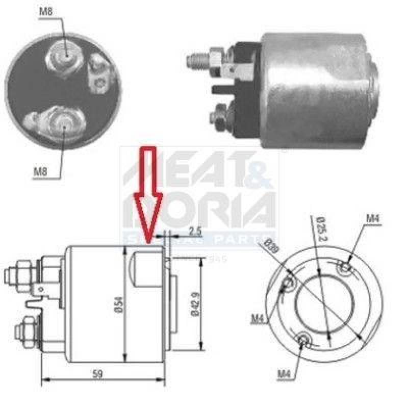 MEAT & DORIA Solenoid Switch, starter