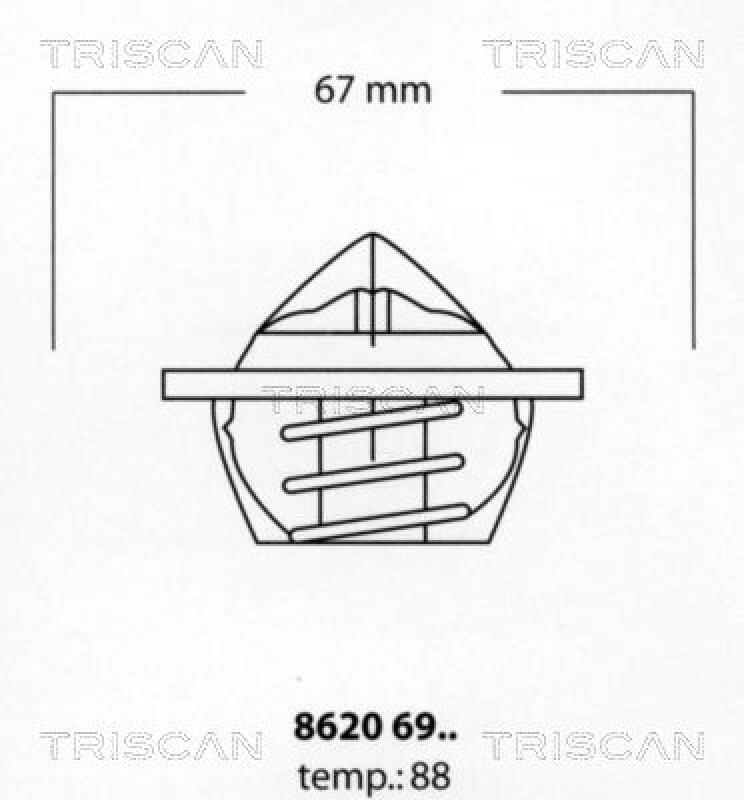 TRISCAN Thermostat für Kühlmittel / Kühlerthermostat