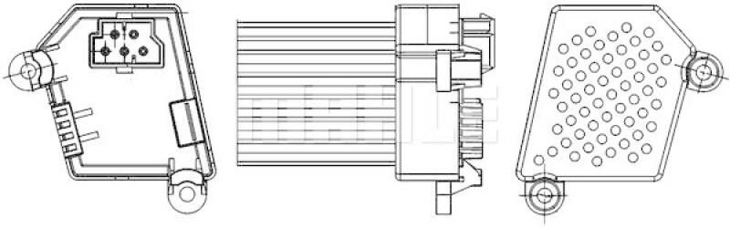 MAHLE Regulator, passenger compartment fan BEHR