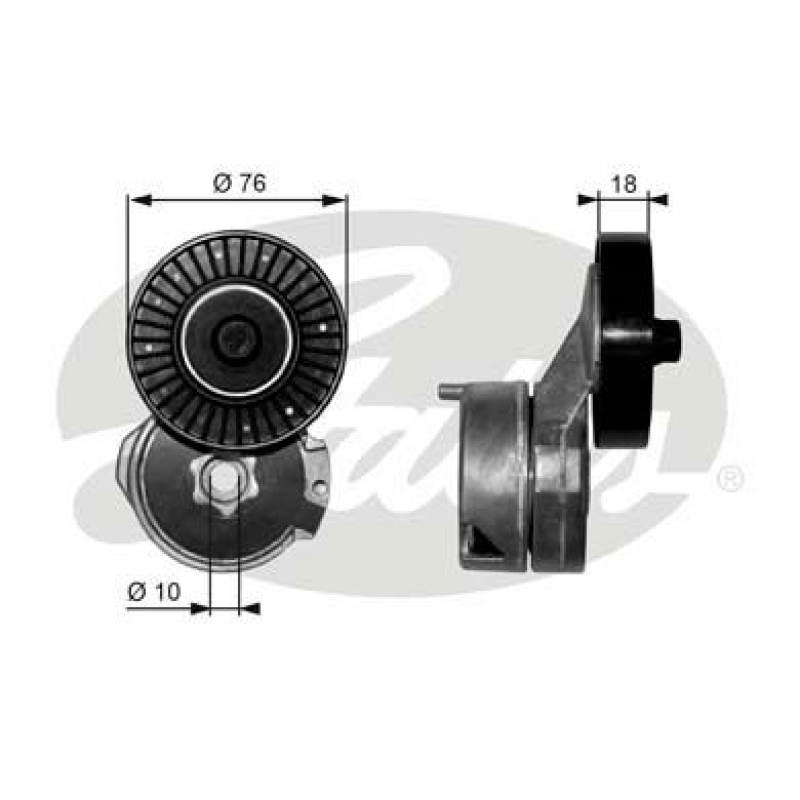 GATES Spannrolle, Keilrippenriemen DriveAlign®