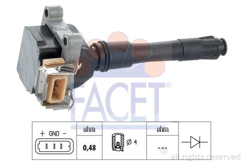 FACET Zündspule Made in Italy - OE Equivalent