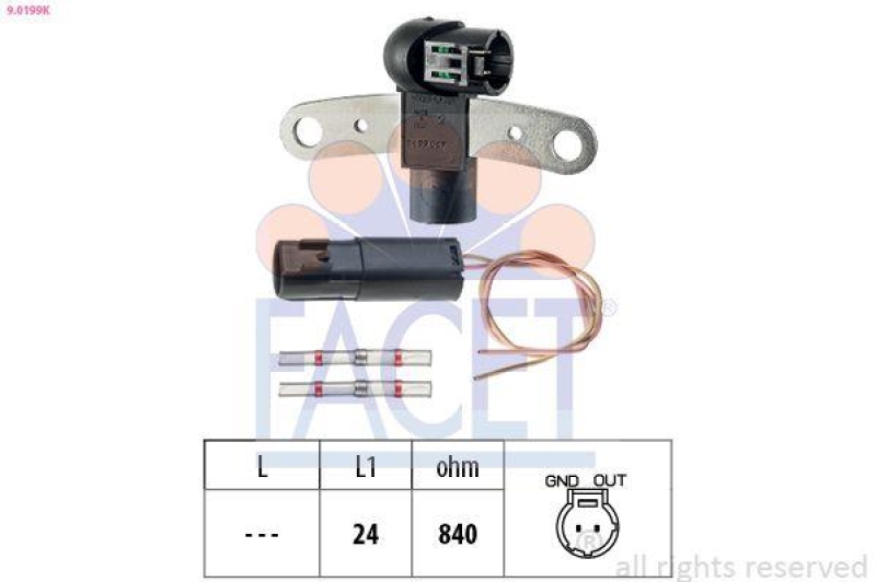 FACET Sensor, crankshaft pulse Made in Italy - OE Equivalent