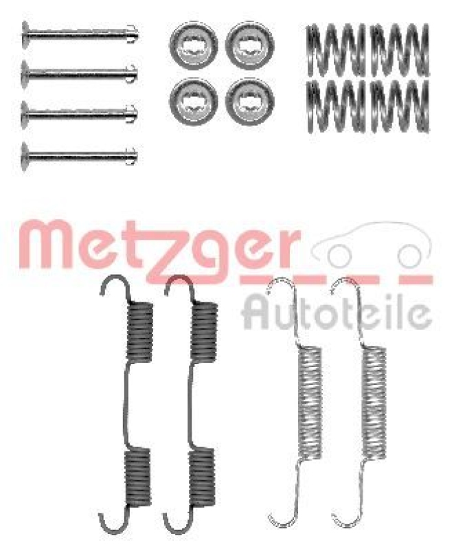 METZGER Accessory Kit, parking brake shoes