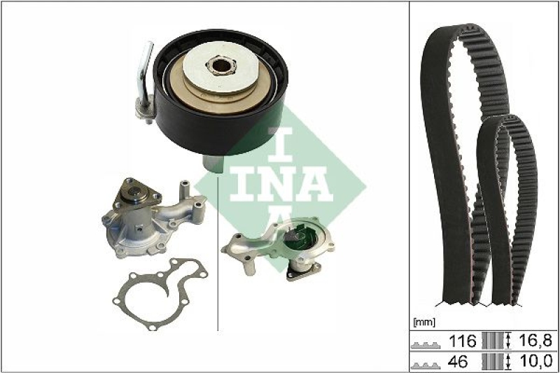 Schaeffler INA Wasserpumpe + Zahnriemensatz