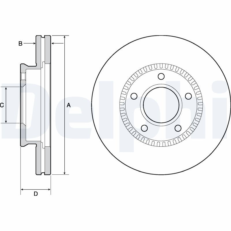 2x DELPHI Bremsscheibe