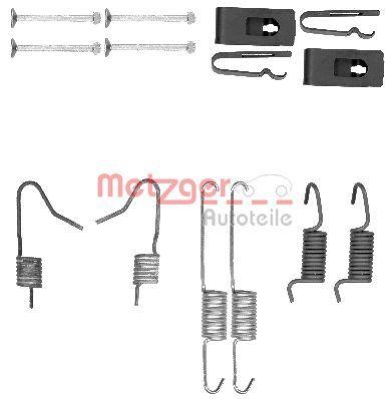 METZGER Accessory Kit, parking brake shoes GREENPARTS