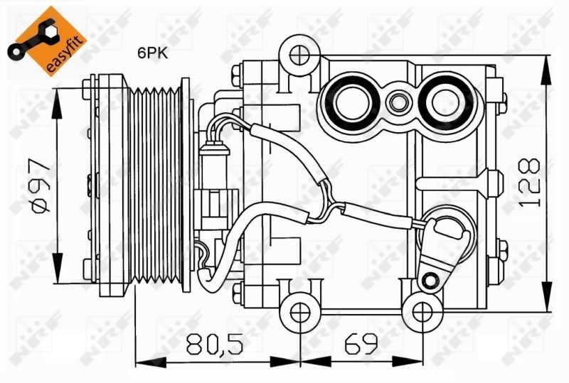 NRF Compressor, air conditioning EASY FIT