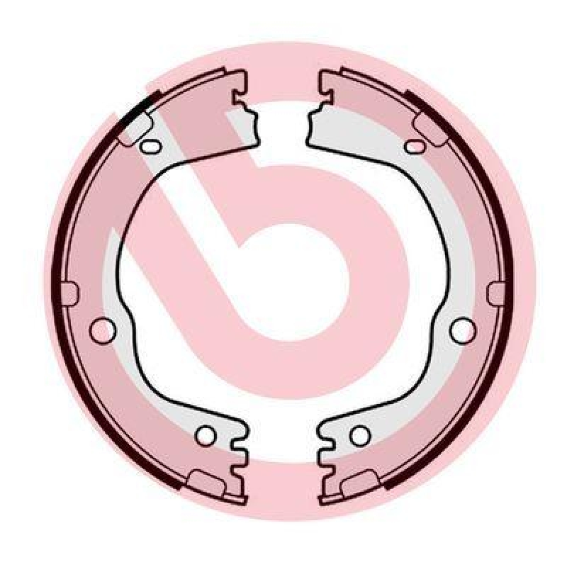 BREMBO Brake Shoe Set, parking brake ESSENTIAL LINE