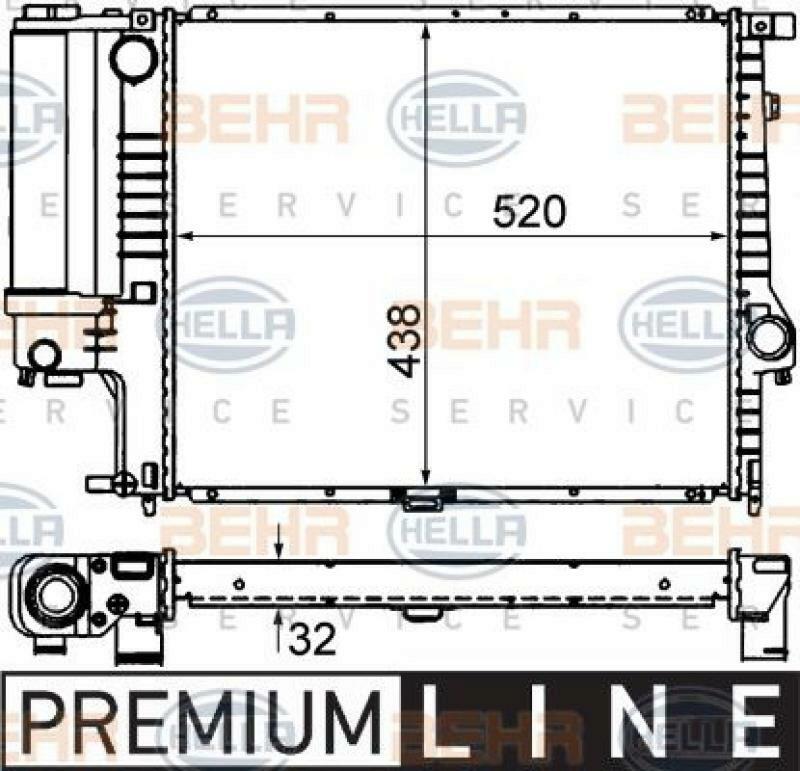 HELLA K&uuml;hler, Motork&uuml;hlung BEHR HELLA SERVICE *** PREMIUM LINE *** 8MK 376 713-081